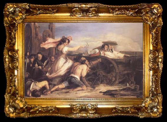 framed  Sir David Wilkie The Defence of Saragossa (mk25), ta009-2
